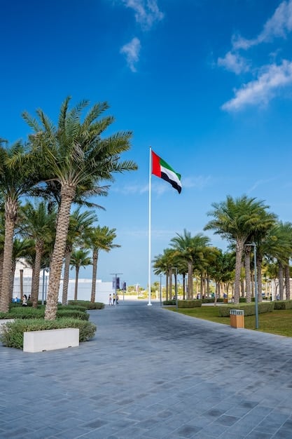 united-arab-emirates-flag-flying-against-clean-tranquil-sky_536604-27