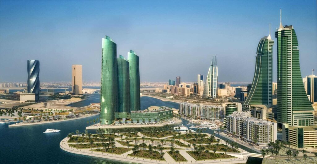 Panoramic view of Harbour Heights waterfront project managed by ASK Real Estate in Bahrain