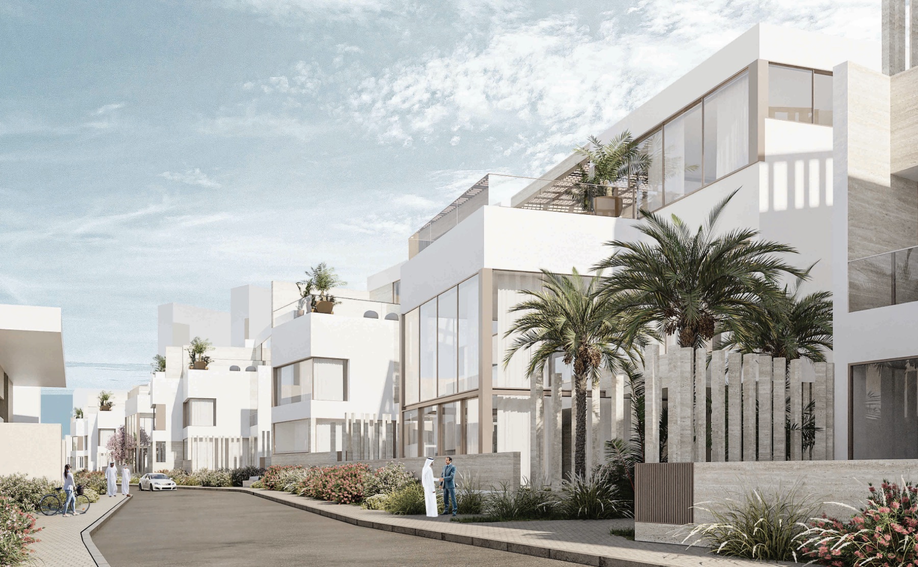 Residential street at The Signature Residence
