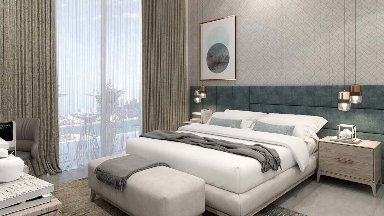Bedroom with balcony