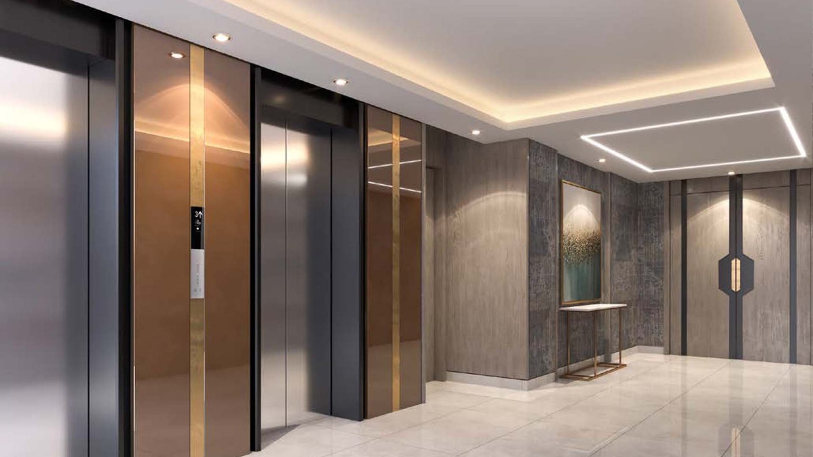 Marble lift lobby