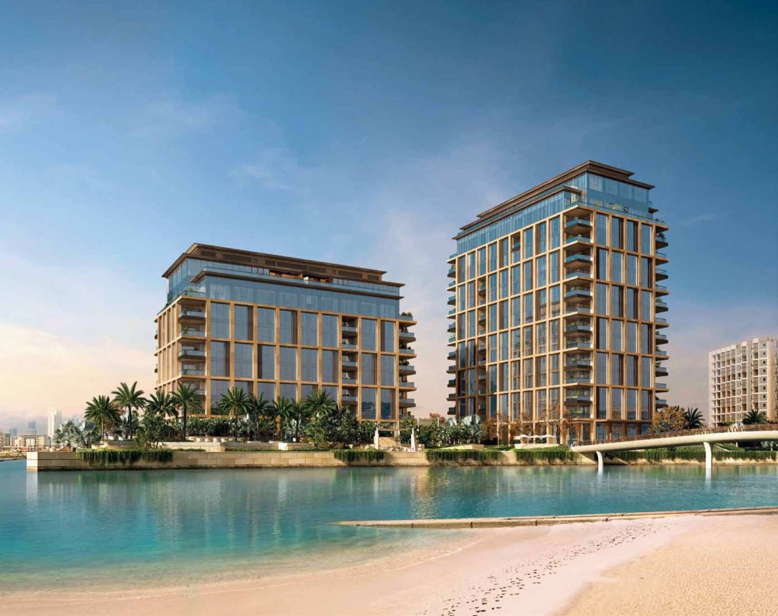 Four Seasons Private Residences towers on Bahrain Bay